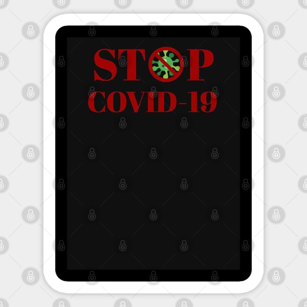 Stop Covid 19 Sticker by Hizat